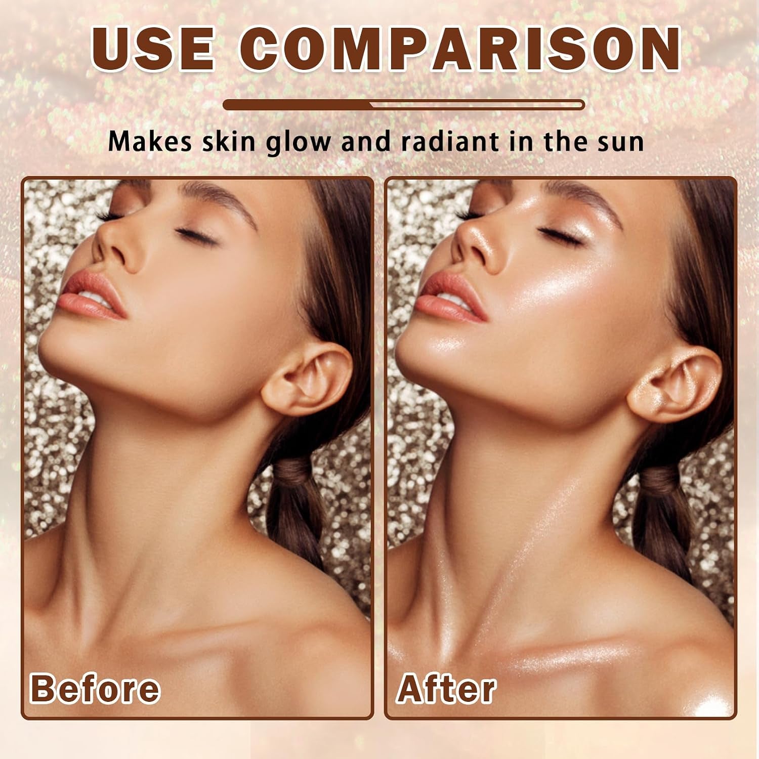 Body Glow Oil,Glow Shimmer Sunscreen,01 Rose Gold | SPF 45 Broad Spectrum,Moisturizing Shimmer Sunscreen for Women and Men,Lightweight Non-Sticky,Absorbs Quickly,Glowing Results