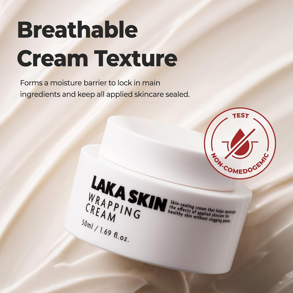 Skin Wrapping Cream, PDRN Ceramide Moisturizer for Dewy Glass Skin, Skin Barrier Hydration, Non Comedogenic Tested, Korean Skincare, 1.69 Fl.Oz