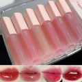 Juicy Lasting Tint Lip Gloss Set, Vivid Color, Glossy Finish, Long-Lasting Moisturizing Glaze Tint Highly-Pigmented, Clear & Natural Makeup Lip Tint for Daily (6Pcs)