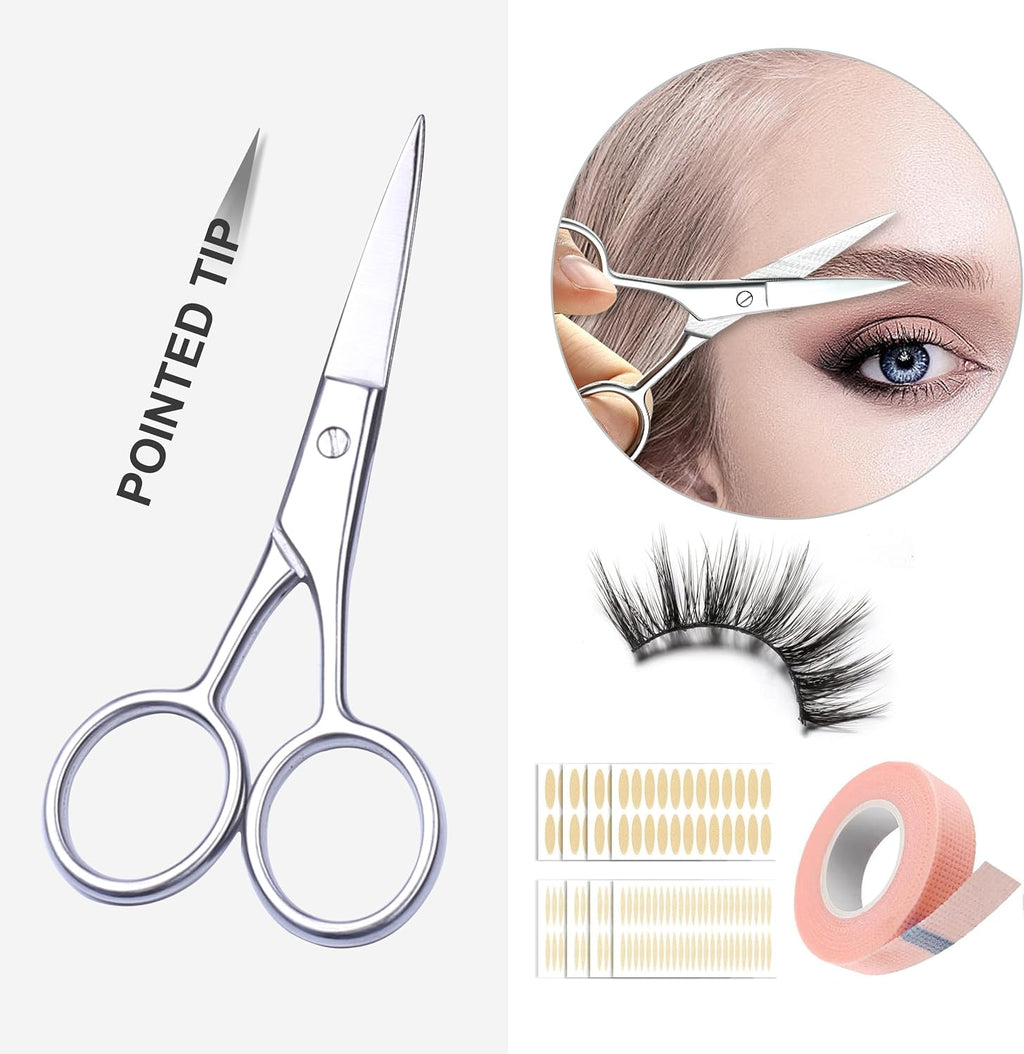 Women'S Stainless Steel 4.0" Eyebrow Scissors - Small Beauty Trimmer for Brow & Eyelash and Facial Hair