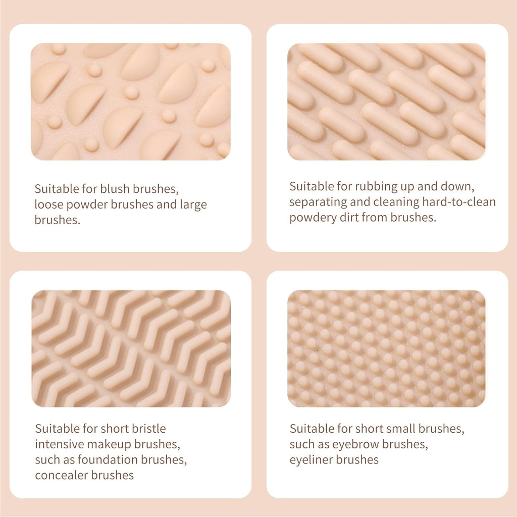 Foldable Silicone Makeup Brush Cleaner Bowl  Makeup Brush Cleaning Mat Portable Cleaning Tool for Brushes, Powder Puffs and Sponges