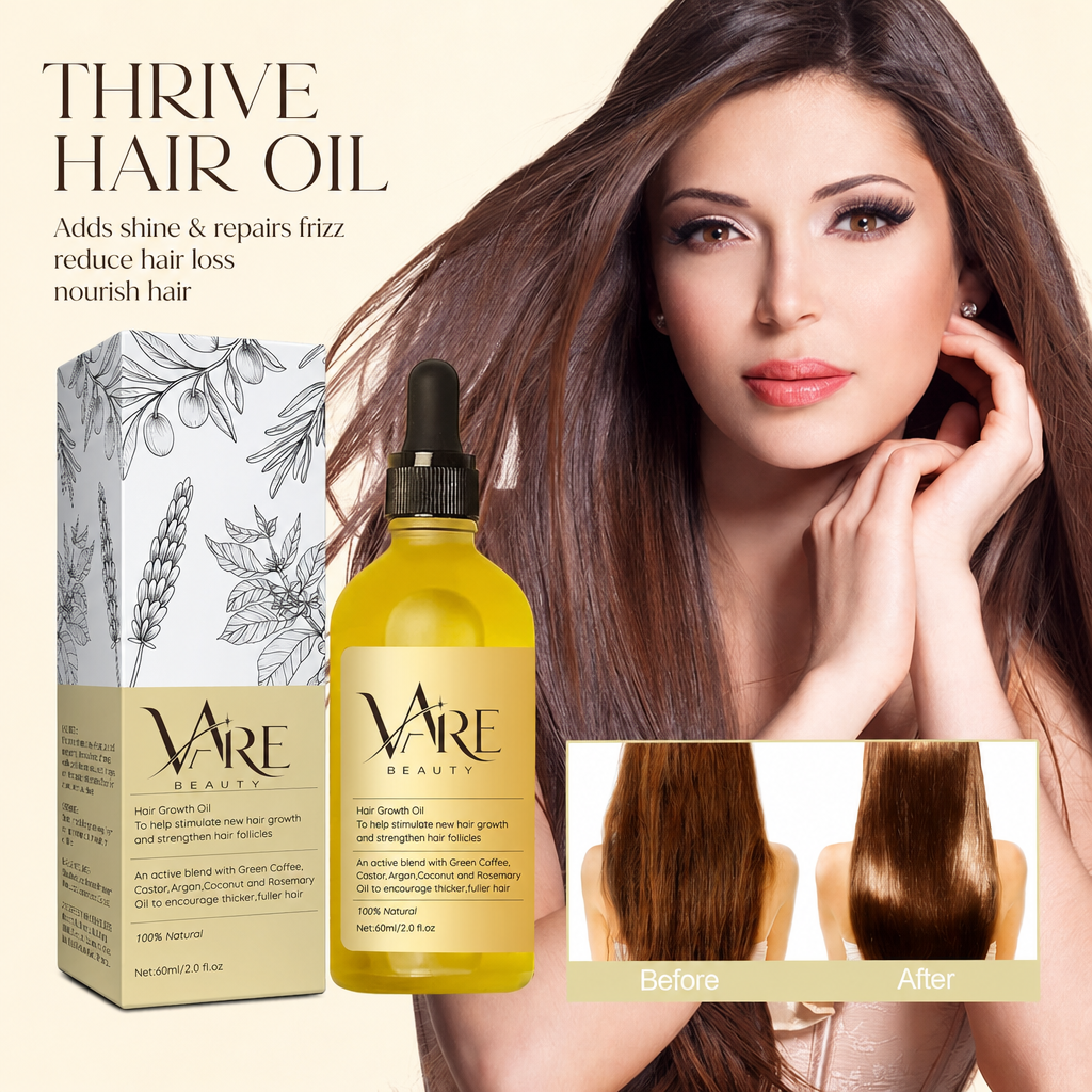VAIRE thrive hair oil benefits with before and after