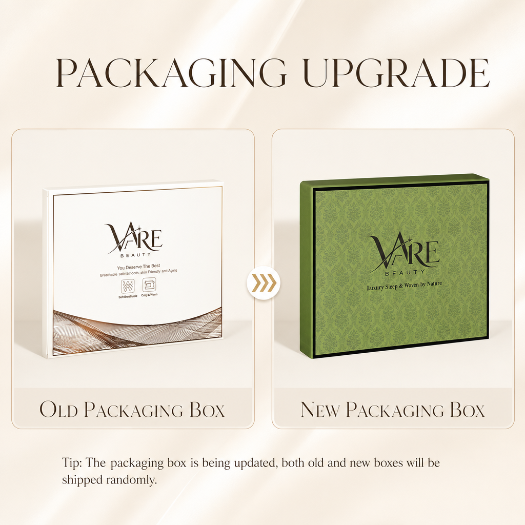 VAIRE silk pillowcase packaging comparison